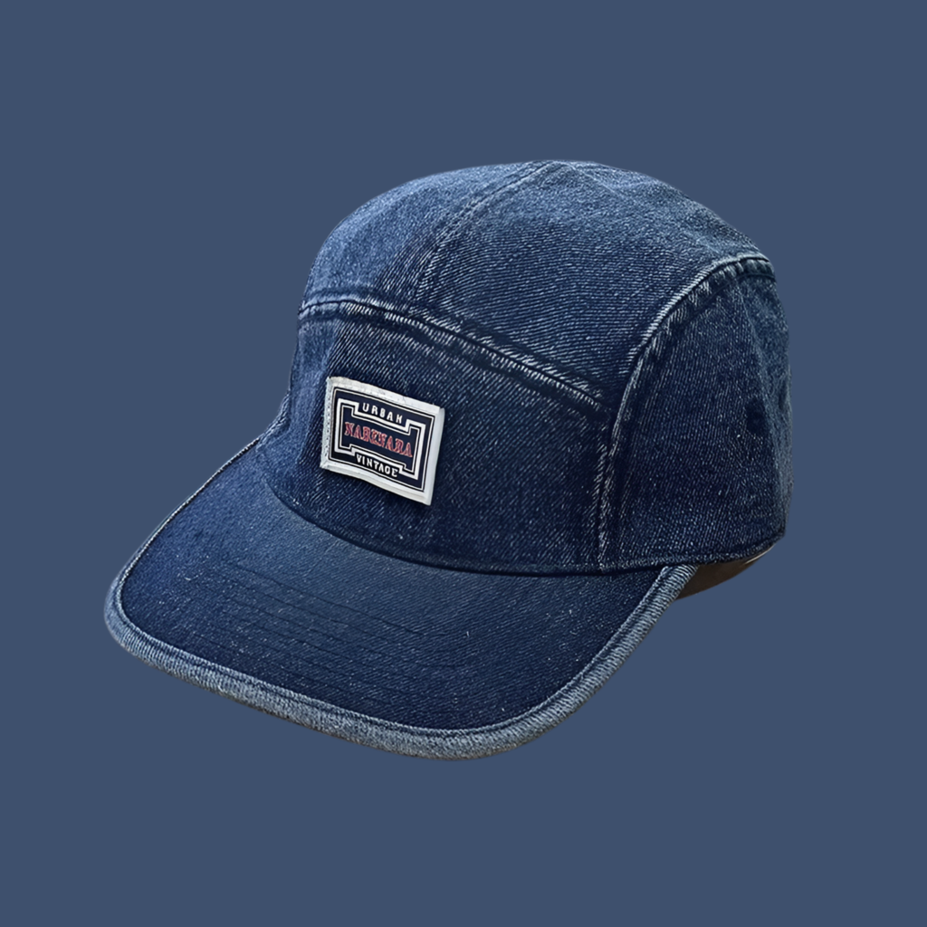 FLAT TOP CAP - Vintage Style, Jeans, Retro, verwaschene Optik, unisex.