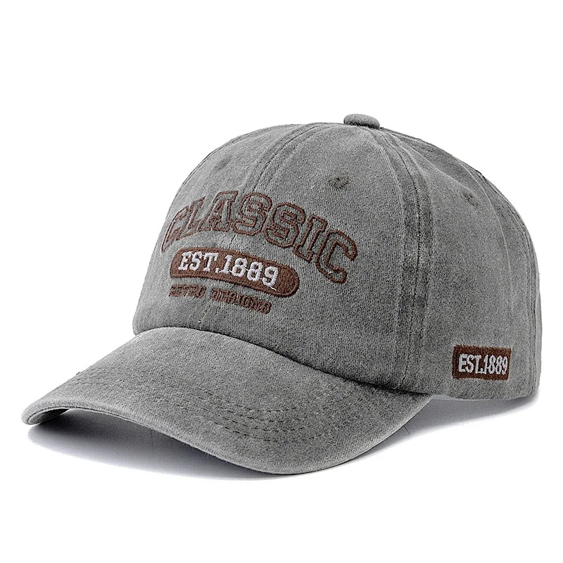 BASE CAP - Retro Style, bestickt, verwaschene Optik, Baumwolle