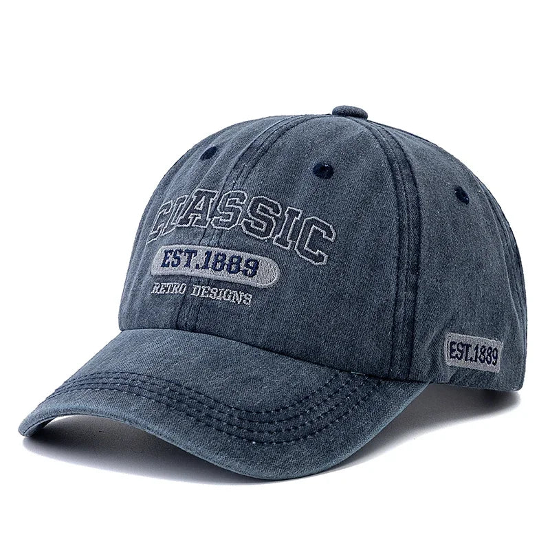 BASE CAP - Retro Style, bestickt, verwaschene Optik, Baumwolle