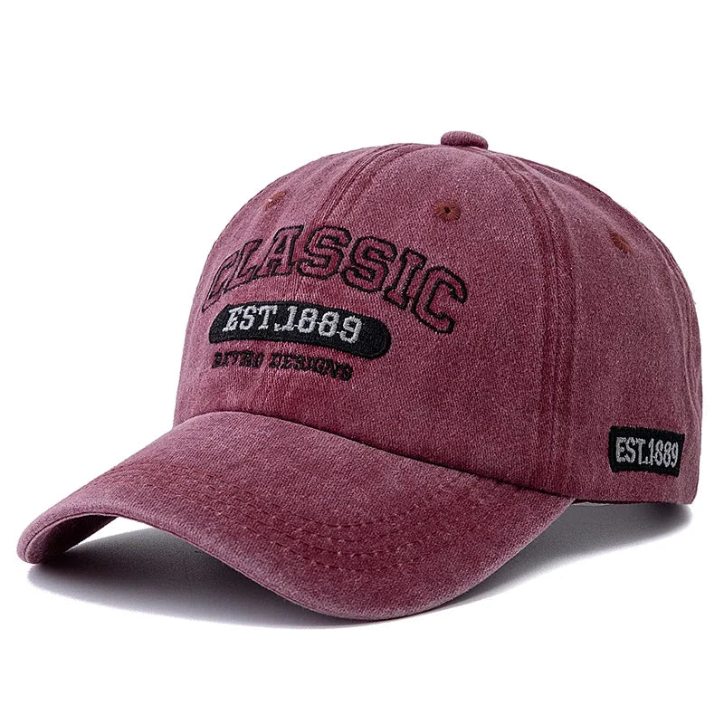 BASE CAP - Retro Style, bestickt, verwaschene Optik, Baumwolle