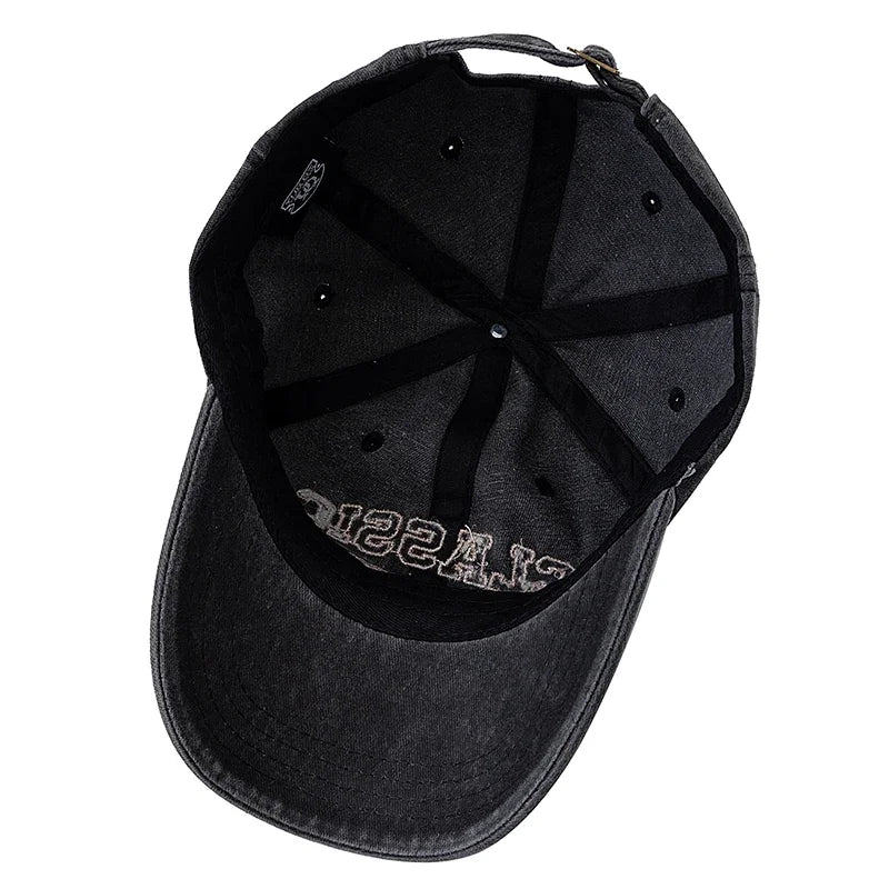 BASE CAP - Retro Style, bestickt, verwaschene Optik, Baumwolle