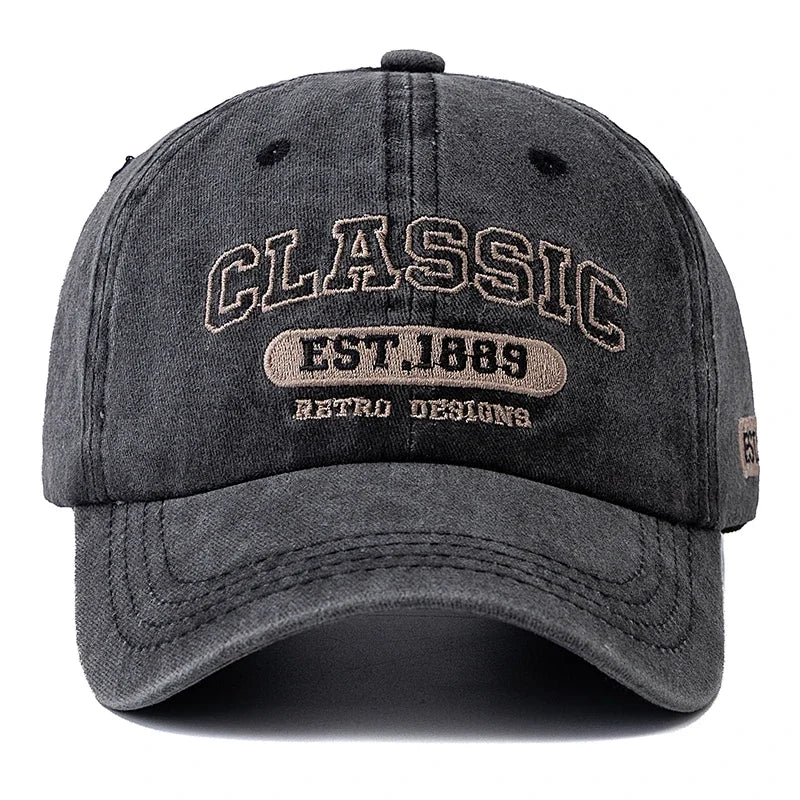 BASE CAP - Retro Style, bestickt, verwaschene Optik, Baumwolle