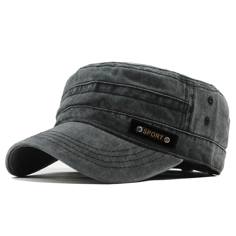 FLAT TOP CAP - gewaschene Baumwolle- unisex