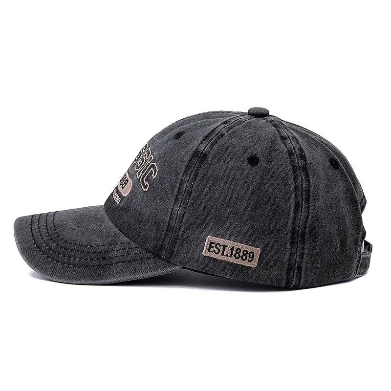 BASE CAP - Retro Style, bestickt, verwaschene Optik, Baumwolle