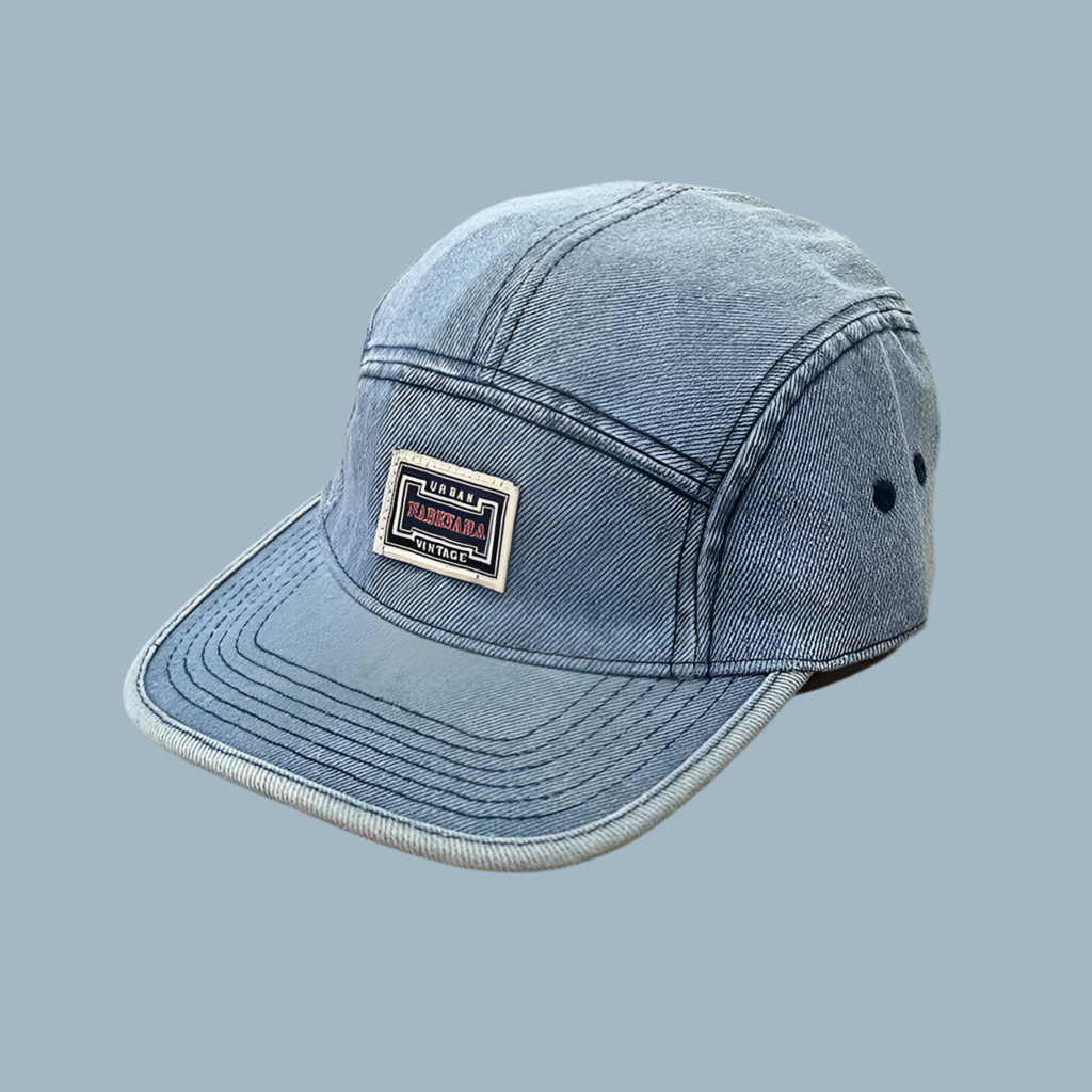 FLAT TOP CAP - Vintage Style, Jeans, Retro, verwaschene Optik, unisex.