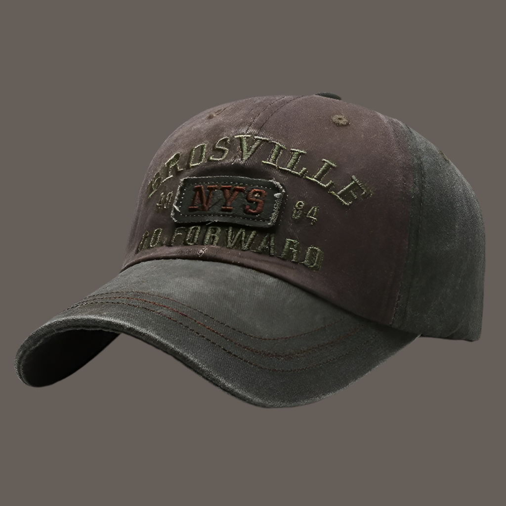 BASEBALL CAP- Bestickt,gebogenes Schild,Vintage Style
